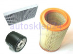 Filtr oleju powietrza kabinowy LANCIA THESIS siln benz - Komplet filtrów CLEAN/MISTRAL - Air Oil and Aircon Pollen Cabin Filter Set - OE 46808398 - 71736159 - 71754085 - 7786626 - 60603977 - 55184295 - 46723024
