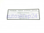 Tabliczka / naklejka w komorze silnika - Plate - Sticker - OE 10714880