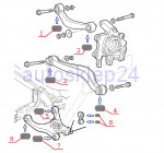 Tuleja wahacza tylnego LANCIA THESIS - tylna - Rear suspension - Rear wishbone / control arm bush / bushing - Nr 5 na schemacie